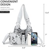 image:imageAngel Kiss Purses for Women Small Hobo Shoulder Bags Vagen Leather MultiPocket Tote Bag with ZipperLeopard White