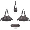 image:imageAngel Kiss Purses for Women Small Hobo Shoulder Bags Vagen Leather MultiPocket Tote Bag with ZipperPewter