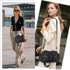 image:imageAngel Kiss Purses for Women Small Hobo Shoulder Bags Vagen Leather MultiPocket Tote Bag with ZipperRetro Black