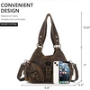 image:imageAngel Kiss Purses for Women Small Hobo Shoulder Bags Vagen Leather MultiPocket Tote Bag with ZipperRetro Brown