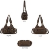 image:imageAngel Kiss Purses for Women Small Hobo Shoulder Bags Vagen Leather MultiPocket Tote Bag with ZipperRetro Brown