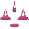 image:imageAngel Kiss Purses for Women Small Hobo Shoulder Bags Vagen Leather MultiPocket Tote Bag with ZipperRose