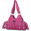 image:imageAngel Kiss Purses for Women Small Hobo Shoulder Bags Vagen Leather MultiPocket Tote Bag with ZipperRose