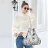 image:imageAngel Kiss Purses for Women Small Hobo Shoulder Bags Vagen Leather MultiPocket Tote Bag with ZipperSilver