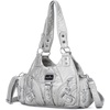 image:imageAngel Kiss Purses for Women Small Hobo Shoulder Bags Vagen Leather MultiPocket Tote Bag with ZipperSilver