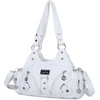image:imageAngel Kiss Purses for Women Small Hobo Shoulder Bags Vagen Leather MultiPocket Tote Bag with ZipperWhite