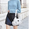 image:imageAngel Kiss Purses for Women Small Hobo Shoulder Bags Vagen Leather MultiPocket Tote Bag with ZipperWhite