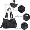 image:imageAngel Kiss Shoulder Bag For Women Multi Pocket Retro Hobo Handbags Satchel Tote BagBlack