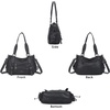 image:imageAngel Kiss Shoulder Bag For Women Multi Pocket Retro Hobo Handbags Satchel Tote BagBlack