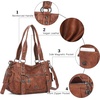image:imageAngel Kiss Shoulder Bag For Women Multi Pocket Retro Hobo Handbags Satchel Tote BagBrown