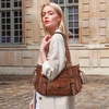 image:imageAngel Kiss Shoulder Bag For Women Multi Pocket Retro Hobo Handbags Satchel Tote BagBrown