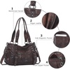 image:imageAngel Kiss Shoulder Bag For Women Multi Pocket Retro Hobo Handbags Satchel Tote BagCoffee