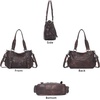 image:imageAngel Kiss Shoulder Bag For Women Multi Pocket Retro Hobo Handbags Satchel Tote BagCoffee