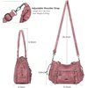image:imageAngel Kiss Shoulder Bag For Women Multi Pocket Retro Hobo Handbags Satchel Tote BagPink