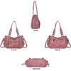 image:imageAngel Kiss Shoulder Bag For Women Multi Pocket Retro Hobo Handbags Satchel Tote BagPink