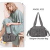 image:imageAngel Kiss Small Purse Handbag for Women Crossbody and Shoulder Bags Multipocket Soft Hobo Purses1grey
