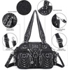 image:imageAngel Kiss Small Purse Handbag for Women Crossbody and Shoulder Bags Multipocket Soft Hobo Purses6silver