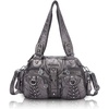 image:imageAngel Kiss Small Purse Handbag for Women Crossbody and Shoulder Bags Multipocket Soft Hobo PursesGrey