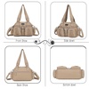 image:imageAngel Kiss Small Purse Handbag for Women Crossbody and Shoulder Bags Multipocket Soft Hobo PursesKhaki