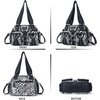 image:imageAngel Kiss Small Purse Handbag for Women Crossbody and Shoulder Bags Multipocket Soft Hobo PursesLeopard Black