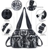 image:imageAngel Kiss Small Purse Handbag for Women Crossbody and Shoulder Bags Multipocket Soft Hobo PursesLeopard Black