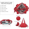 image:imageAngel Kiss Small Purse Handbag for Women Crossbody and Shoulder Bags Multipocket Soft Hobo PursesRed