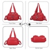 image:imageAngel Kiss Small Purse Handbag for Women Crossbody and Shoulder Bags Multipocket Soft Hobo PursesRed