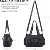 image:imageAngel Kiss Soft PU Leather Shoulder Bag Hobo Tote Purse for women  Multi Pocket Handbag with Adjustable Strap Rivet DecorBlack