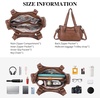 image:imageAngel Kiss Soft PU Leather Shoulder Bag Hobo Tote Purse for women  Multi Pocket Handbag with Adjustable Strap Rivet DecorBrown