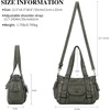 image:imageAngel Kiss Soft PU Leather Shoulder Bag Hobo Tote Purse for women  Multi Pocket Handbag with Adjustable Strap Rivet DecorGreen