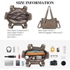 image:imageAngel Kiss Soft PU Leather Shoulder Bag Hobo Tote Purse for women  Multi Pocket Handbag with Adjustable Strap Rivet DecorKhaki