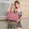 image:imageAngel Kiss Soft PU Leather Shoulder Bag Hobo Tote Purse for women  Multi Pocket Handbag with Adjustable Strap Rivet DecorPink