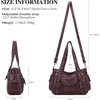 image:imageAngel Kiss Soft PU Leather Shoulder Bag Hobo Tote Purse for women  Multi Pocket Handbag with Adjustable Strap Rivet DecorRed