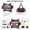 image:imageAngel Kiss Soft PU Leather Shoulder Bag Hobo Tote Purse for women  Multi Pocket Handbag with Adjustable Strap Rivet DecorRed