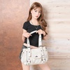 image:imageAngel Kiss Soft PU Leather Shoulder Bag Hobo Tote Purse for women  Multi Pocket Handbag with Adjustable Strap Rivet DecorWhite