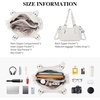 image:imageAngel Kiss Soft PU Leather Shoulder Bag Hobo Tote Purse for women  Multi Pocket Handbag with Adjustable Strap Rivet DecorWhite