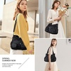 image:imageAngel Kiss Womens Designer Handbag Large Double Zipper Multi Pocket Washed Leather Purse11black