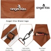 image:imageAngel Kiss Womens Designer Handbag Large Double Zipper Multi Pocket Washed Leather Purse12brown