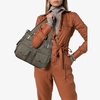 image:imageAngel Kiss Womens Designer Handbag Large Double Zipper Multi Pocket Washed Leather Purse1clay Grey