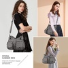 image:imageAngel Kiss Womens Designer Handbag Large Double Zipper Multi Pocket Washed Leather Purse1grey
