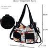 image:imageAngel Kiss Womens Designer Handbag Large Double Zipper Multi Pocket Washed Leather Purse3flowerblack