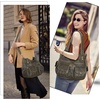 image:imageAngel Kiss Womens Designer Handbag Large Double Zipper Multi Pocket Washed Leather PurseRetro Green1