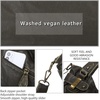 image:imageAngel Kiss Womens Designer Handbag Large Double Zipper Multi Pocket Washed Leather PurseRetro Green1