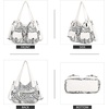image:imageAngel Kiss Womens Designer Handbag Large Double Zipper Multi Pocket Washed Leather PurseWhite  Leopard