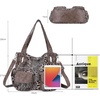 image:imageAngel Kiss Womens Designer Handbag Large Double Zipper Multi Pocket Washed Leather PurseYellow  Leopard