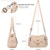 image:imageAngel Kiss Womens Shoulder Bag Vegan Leather Hobo Purses and Handbags Satchel Tote Bags for Women with Adjustable StrapBeige