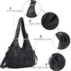 image:imageAngel Kiss Womens Shoulder Bag Vegan Leather Hobo Purses and Handbags Satchel Tote Bags for Women with Adjustable StrapBlack