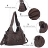 image:imageAngel Kiss Womens Shoulder Bag Vegan Leather Hobo Purses and Handbags Satchel Tote Bags for Women with Adjustable StrapBrown
