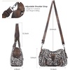 image:imageAngel Kiss Womens Shoulder Bag Vegan Leather Hobo Purses and Handbags Satchel Tote Bags for Women with Adjustable StrapLeopard Coffee