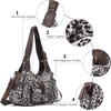 image:imageAngel Kiss Womens Shoulder Bag Vegan Leather Hobo Purses and Handbags Satchel Tote Bags for Women with Adjustable StrapLeopard Coffee
